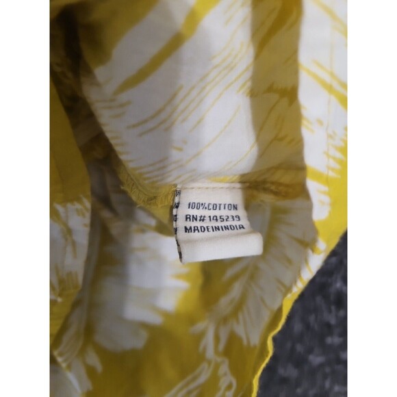 Sim & Sam Women's Top Blouse Puff Sleeve Yellow Floral Small S Crop Cotton NWT - Picture 4 of 8